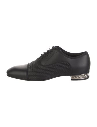 Christian Louboutin Leather Grosgrain Trim Oxfords