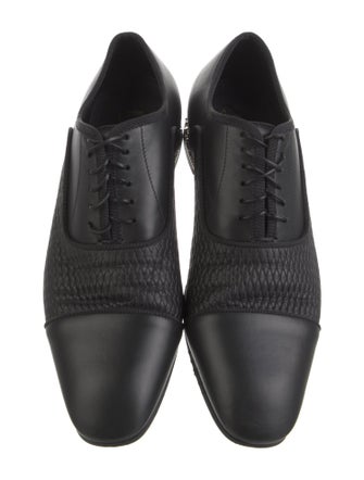 Christian Louboutin Leather Grosgrain Trim Oxfords