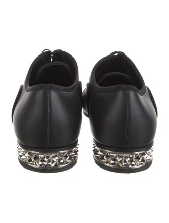 Christian Louboutin Leather Grosgrain Trim Oxfords