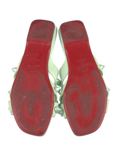 Christian Louboutin Spike Accents Leather Slides