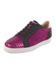 Christian Louboutin Spike Accents Suede Sneakers