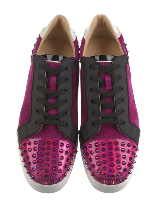 Christian Louboutin Spike Accents Suede Sneakers
