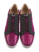 Christian Louboutin Spike Accents Suede Sneakers