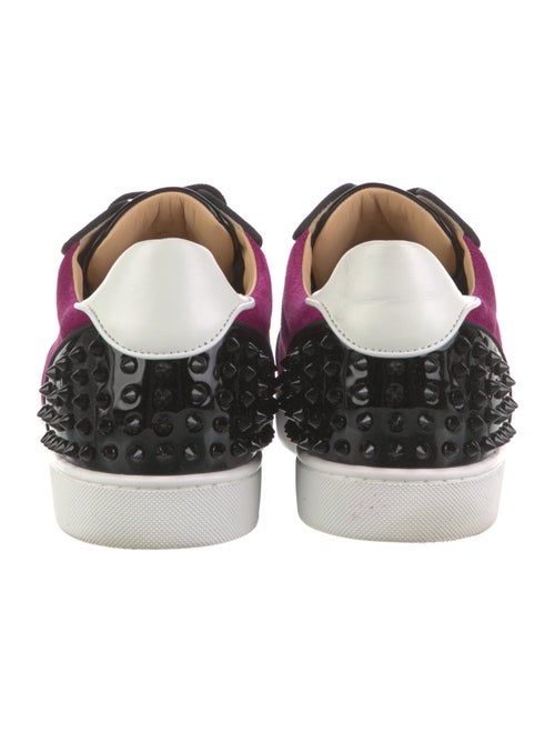 Christian Louboutin Spike Accents Suede Sneakers