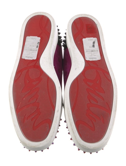 Christian Louboutin Spike Accents Suede Sneakers