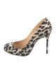 Christian Louboutin Animal Print Slingback Sandals
