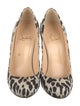 Christian Louboutin Animal Print Slingback Sandals