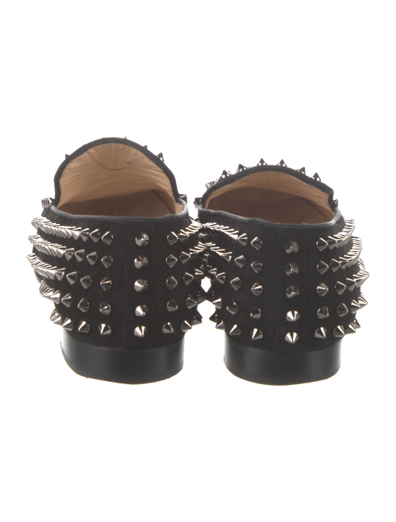 Christian Louboutin Spike Accents Suede Loafers