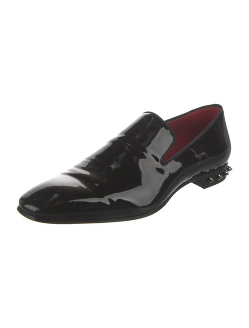 Christian Louboutin Spike Accents Patent Leather Loafers