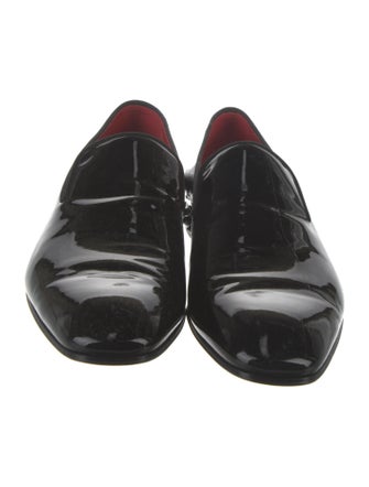 Christian Louboutin Spike Accents Patent Leather Loafers