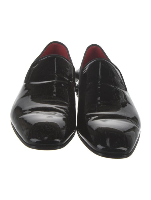 Christian Louboutin Spike Accents Patent Leather Loafers