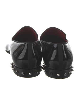 Christian Louboutin Spike Accents Patent Leather Loafers