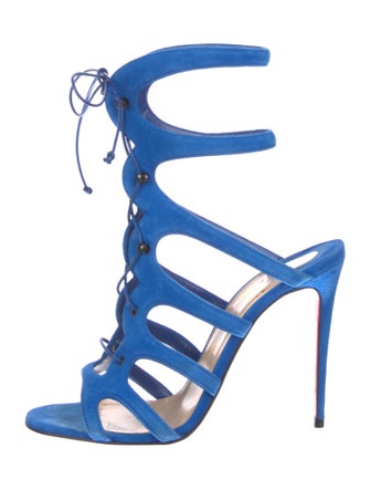 Christian Louboutin Suede T-Strap Pumps