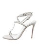 Christian Louboutin Rockstud Accents Leather T-Strap Sandals