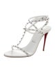 Christian Louboutin Rockstud Accents Leather T-Strap Sandals