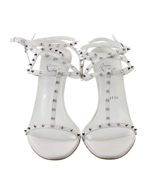 Christian Louboutin Rockstud Accents Leather T-Strap Sandals