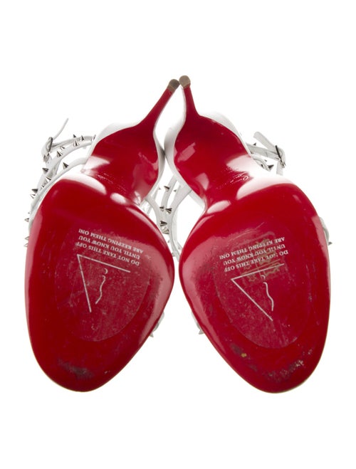 Christian Louboutin Rockstud Accents Leather T-Strap Sandals