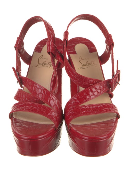 Christian Louboutin Crocodile Slingback Sandals