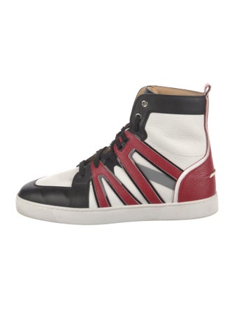 Christian Louboutin Leather Printed Sneakers