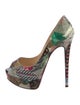 Christian Louboutin Patent Leather Printed Pumps