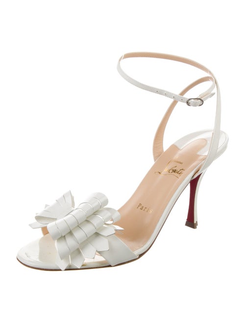 Christian Louboutin Patent Leather Bow Accents Sandals