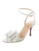 Christian Louboutin Patent Leather Bow Accents Sandals