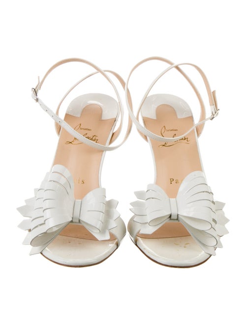 Christian Louboutin Patent Leather Bow Accents Sandals