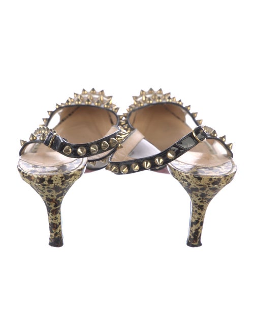 Christian Louboutin Spike Accents PVC Slingback Pumps