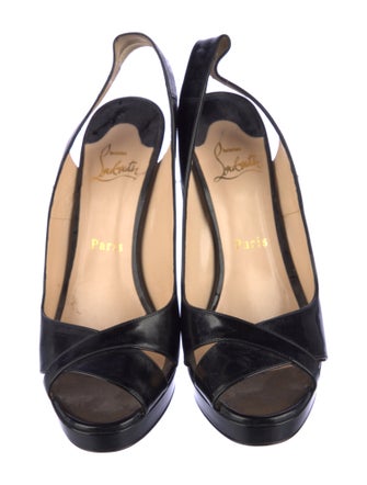 Christian Louboutin Marpoil 120 Patent Leather Slingback Pumps