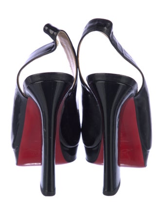 Christian Louboutin Marpoil 120 Patent Leather Slingback Pumps