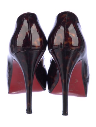 Christian Louboutin Patent Leather Animal Print Pumps