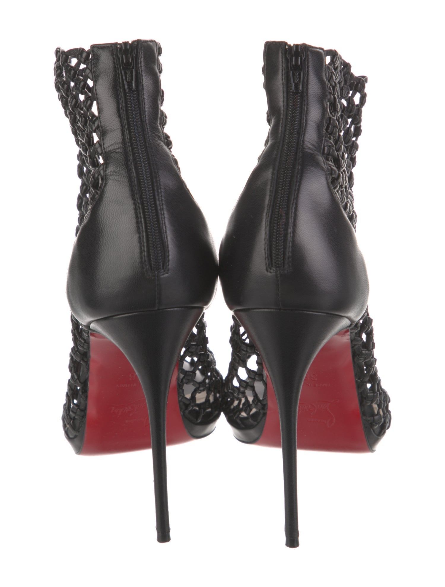 Christian Louboutin Leather Moto Boots