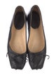 Christian Louboutin Leather Bow Accents Ballet Flats