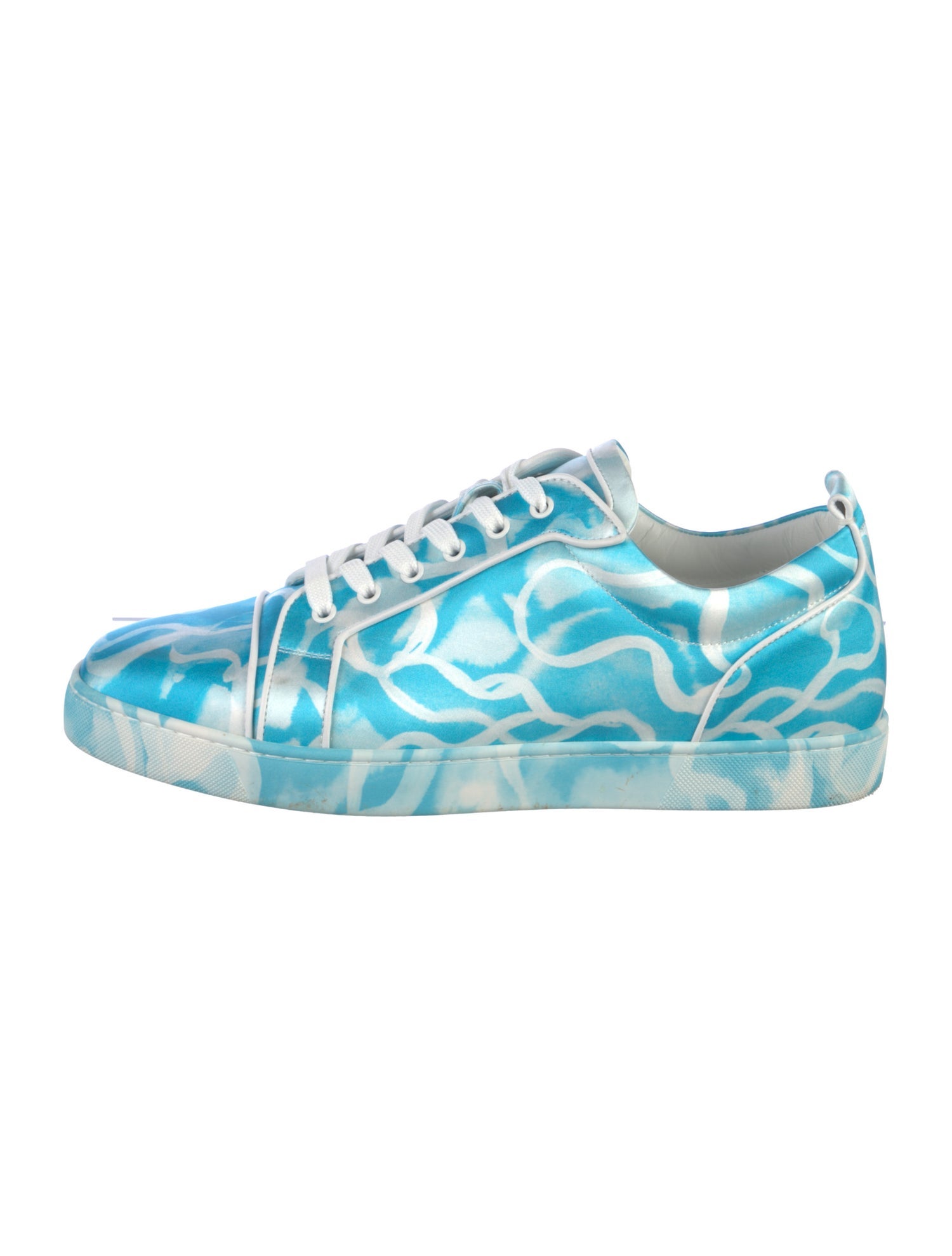 Christian Louboutin Satin Printed Sneakers