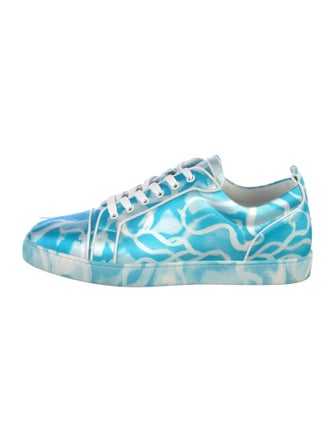 Christian Louboutin Satin Printed Sneakers