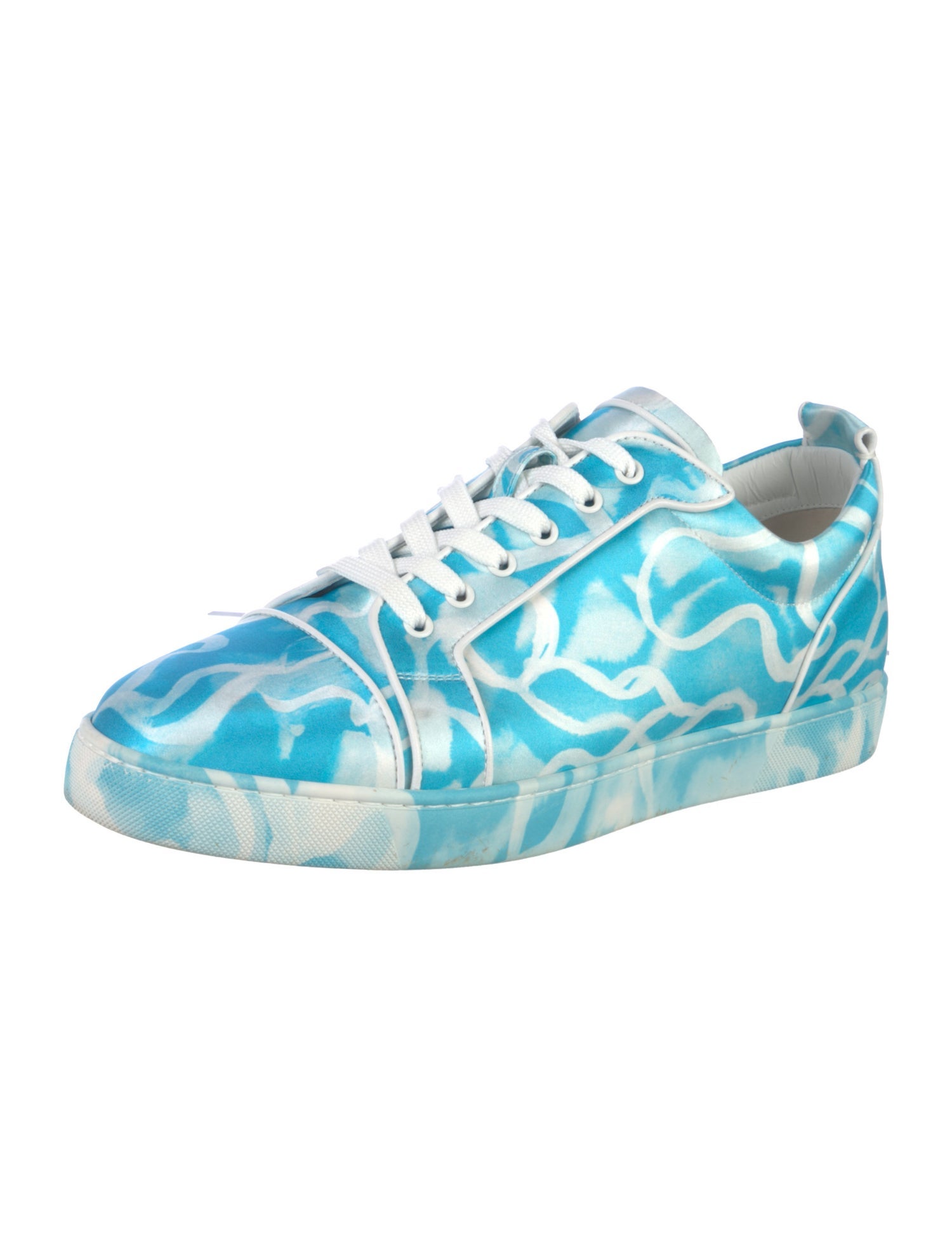 Christian Louboutin Satin Printed Sneakers