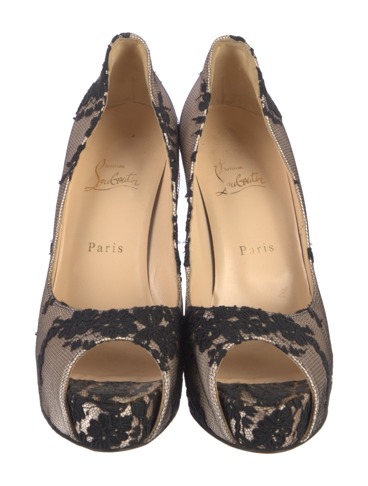 Christian Louboutin Lace Lace Pattern Pumps