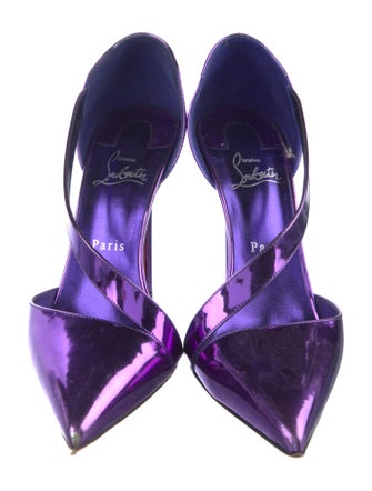 Christian Louboutin Patent Leather T-Strap Pumps