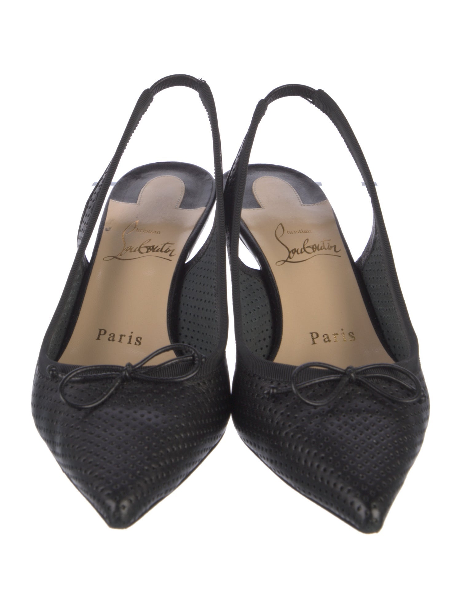 Christian Louboutin Leather Slingback Pumps