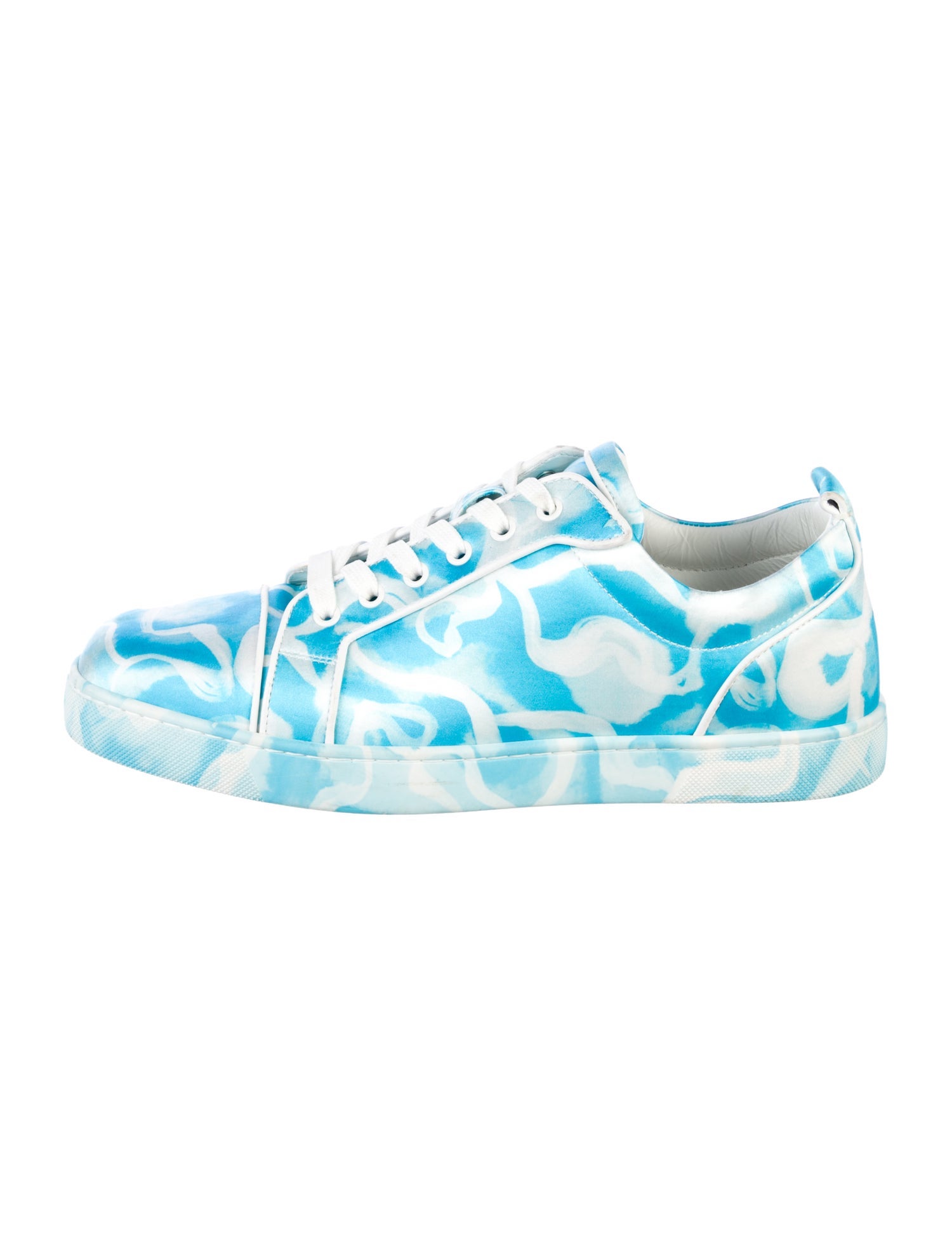 Christian Louboutin Satin Printed Sneakers