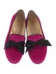 Christian Louboutin Velvet Bow Accents Loafers