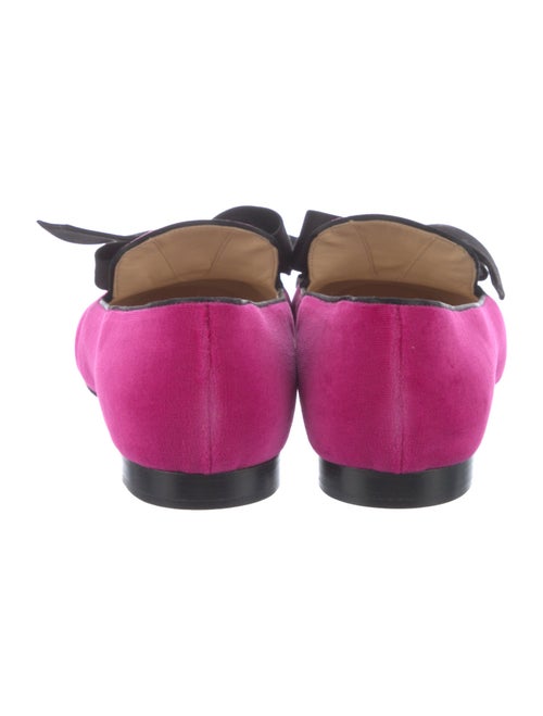 Christian Louboutin Velvet Bow Accents Loafers