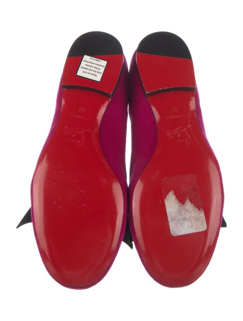Christian Louboutin Velvet Bow Accents Loafers