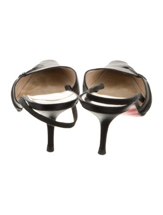 Christian Louboutin Satin Crystal Embellishments Mules