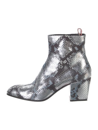 Christian Louboutin Leather Animal Print Boots
