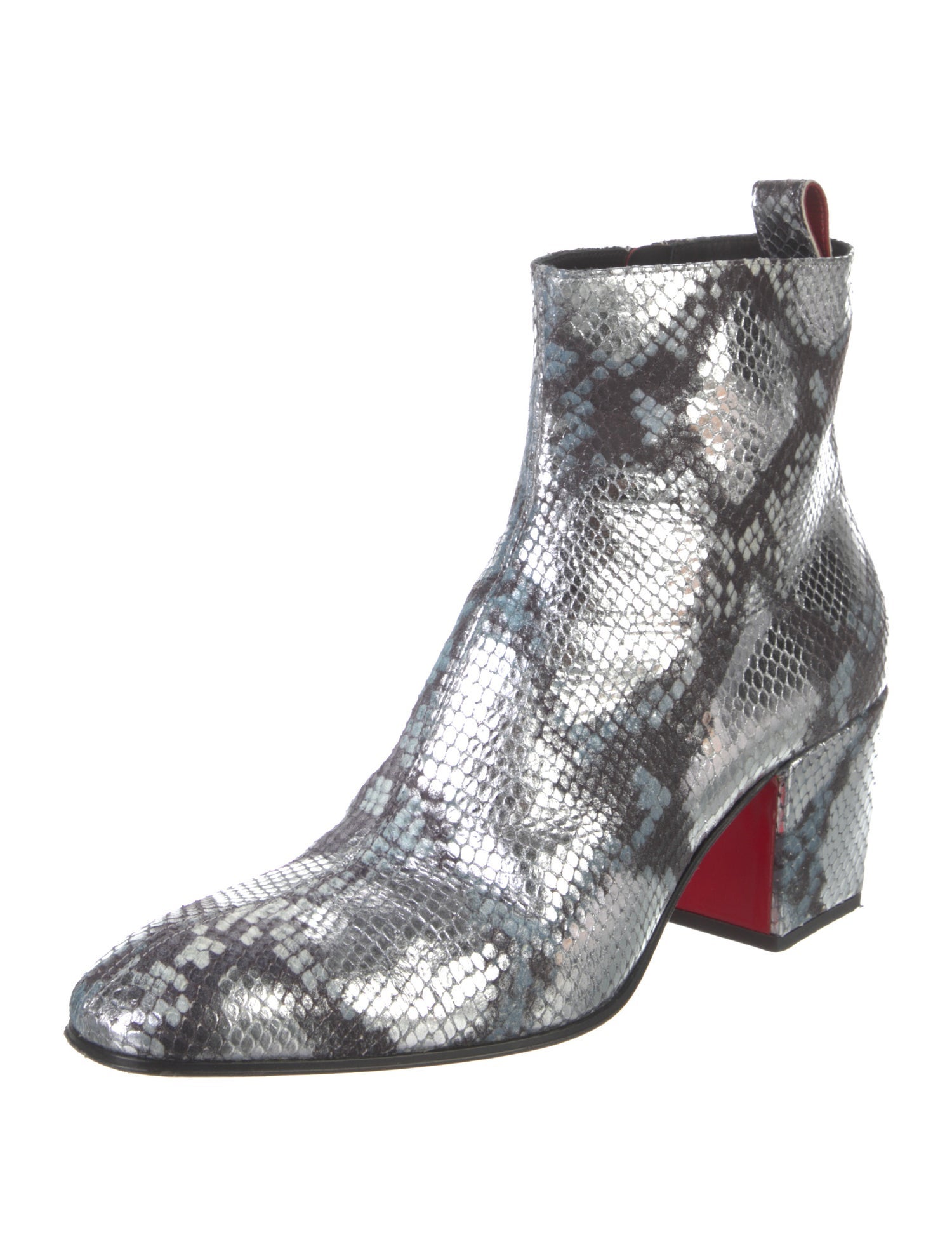 Christian Louboutin Leather Animal Print Boots