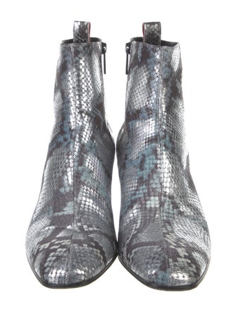 Christian Louboutin Leather Animal Print Boots