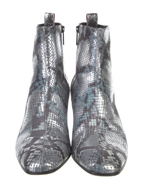 Christian Louboutin Leather Animal Print Boots