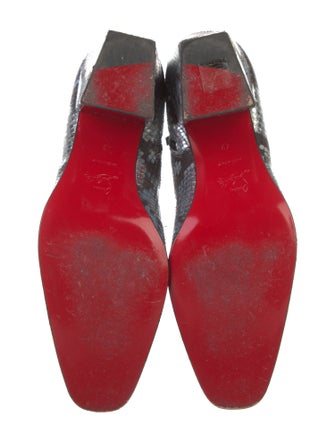Christian Louboutin Leather Animal Print Boots