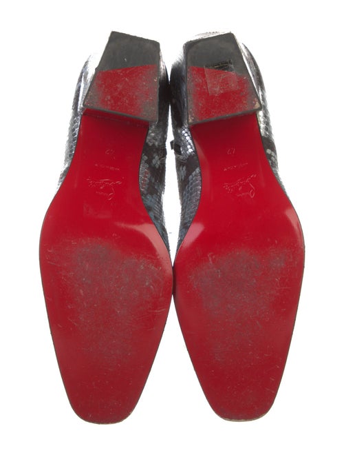 Christian Louboutin Leather Animal Print Boots